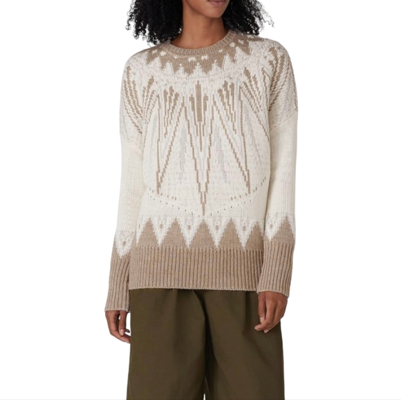 Adam Lippes Fair Isle Crew Neck Sweater - Picture 2 of 10